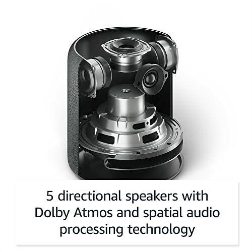 Cross-section of a speaker with Dolby Atmos technology